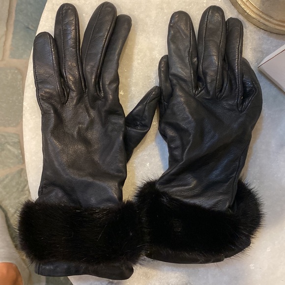 Vintage architect leather & fox fur trench coat - Picture 10 of 10